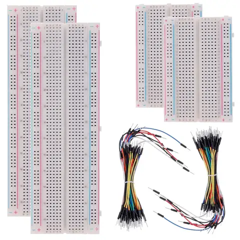 MB-102 Prototype Breadboard 400 830 Points Solderless PCB Bread Board Jumper Wires Cable Board DIY Dupont Wire for Arduino Kit