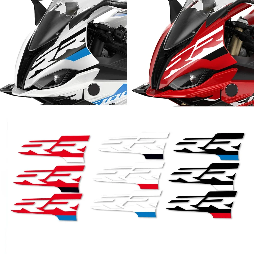 For BMW S1000RR 2019 2020 2021 2022 2023 2024 Motorcycle Trim Upper Section Decals RR Emblems Head Stickers