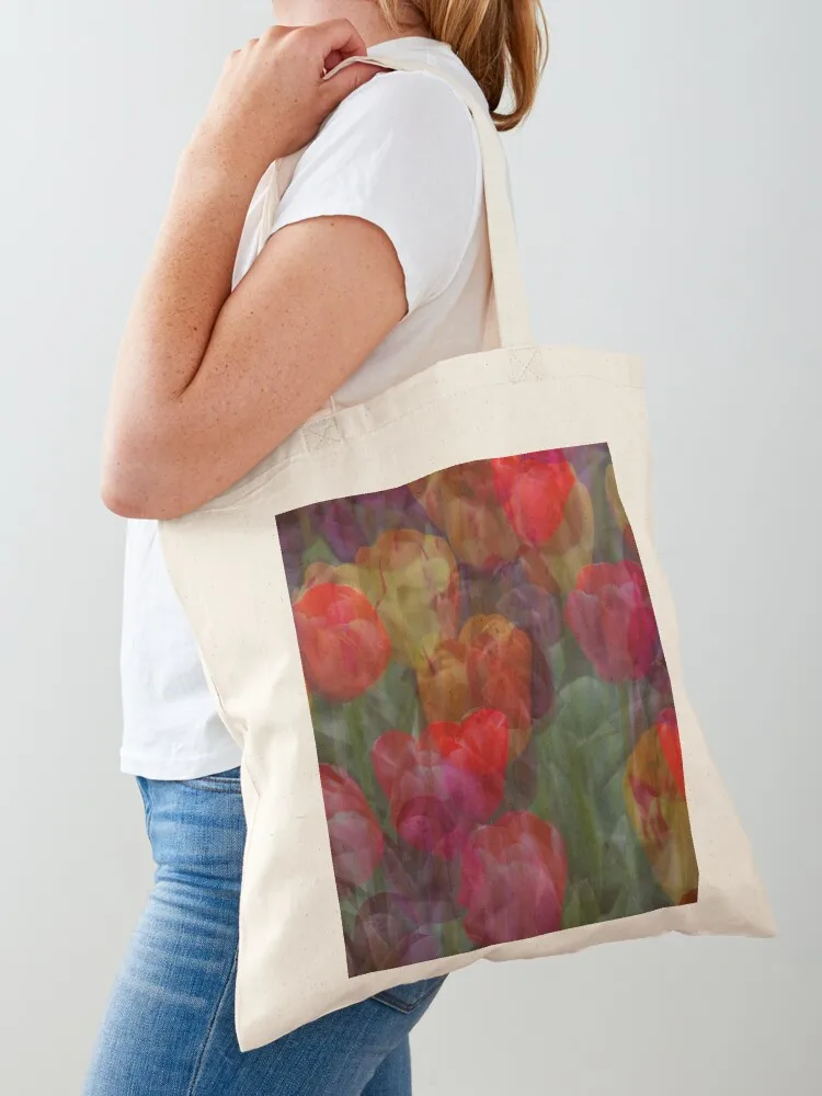 

Tulips Tote Bag Cloth bag foldable reusable bag Custom Handbags
