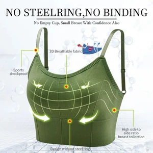 Sports bra without back to women, sewing inside clothes, adjustable shoulder strap, padded vest, back -free sports, bralette gymnasium 8 Main Sales Women's Sports Bra - №4