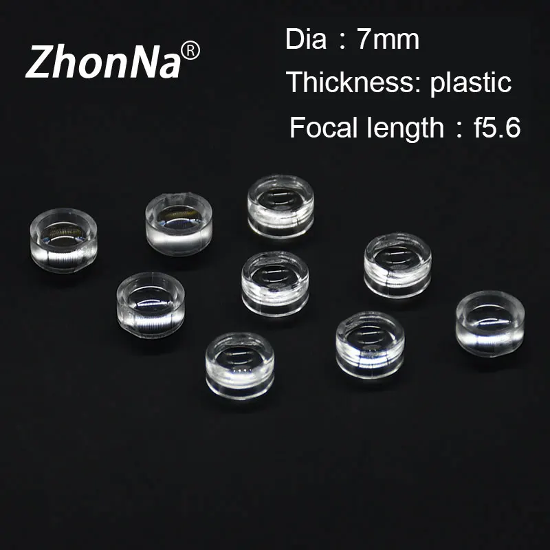 7mm Diameter Laser Focusing Lens Dot F5.6 Focus Plastic Lens Thickness 3.3mm Applicable Wavelength 300-1100nm Laser Accessories