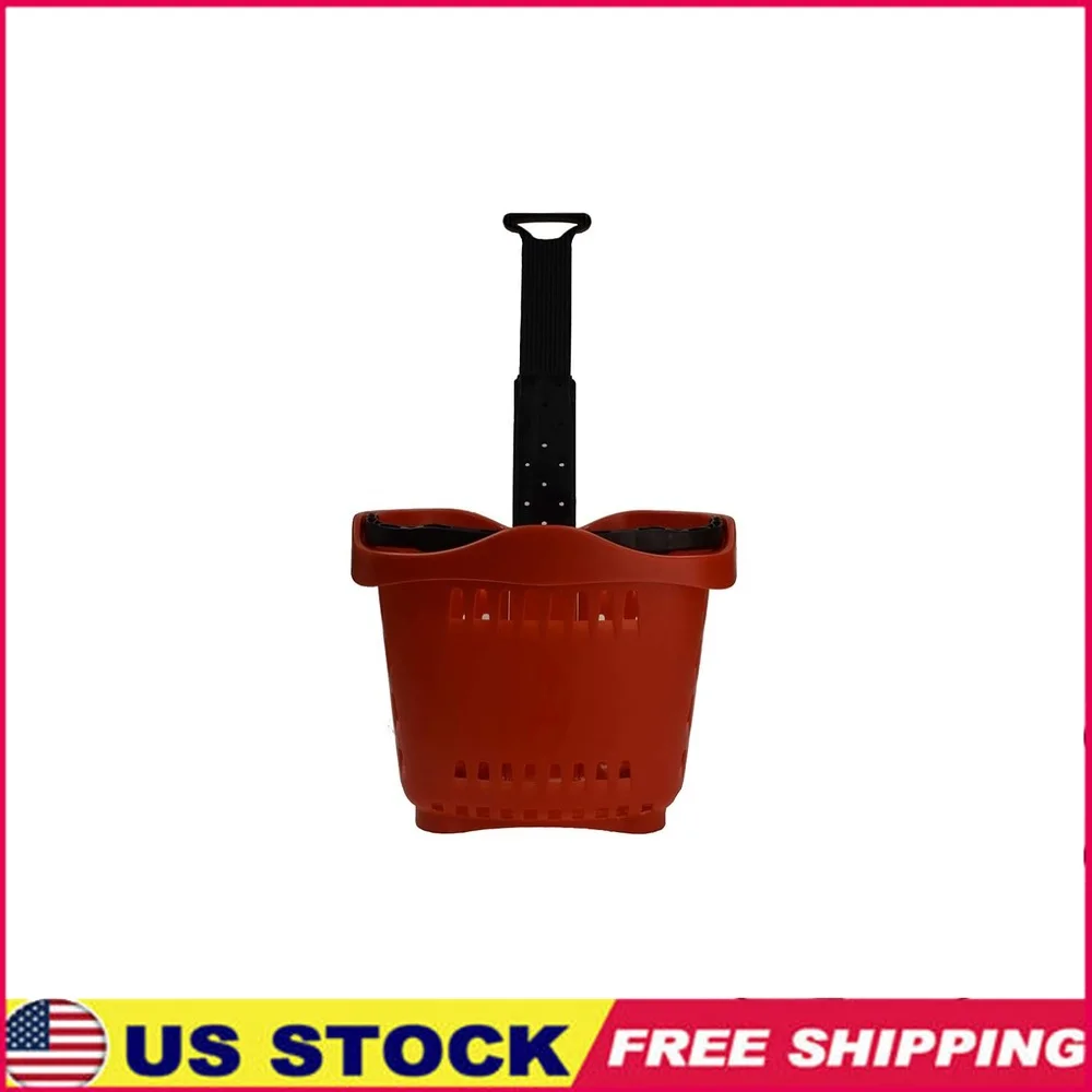 

Durable Rolling Shopping Baskets Set of 10 Convenient Grocery Baskets with Wheels Ideal Retail Store Use and Shopping