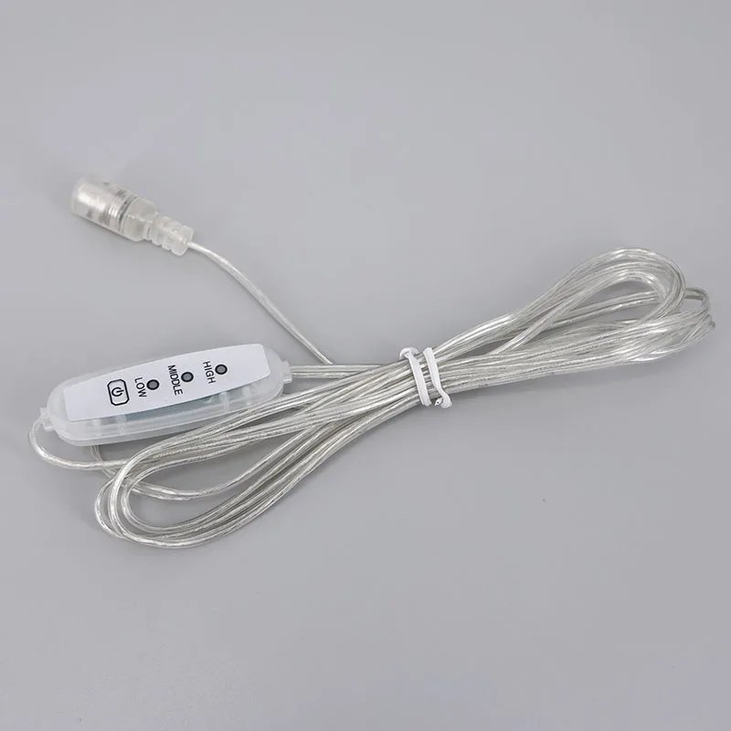 2M Adjust brightness DC 12v LED Dimming light Power Cable with Dimmer Controller Switch For CCTv J17
