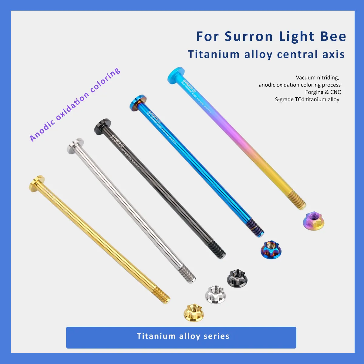 

Titanium alloy screw Suitable motorcycle for Light Bee Rear axle set Fixing nut kit central axis