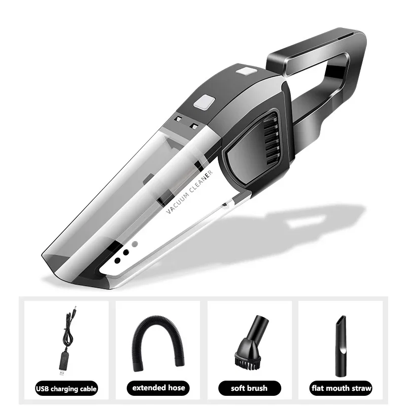 Mini Vacuum Cleaner Handheld 120W Cordless Dual Use Wet/Dry Auto Portable Vacuums - Home Office Dormitory