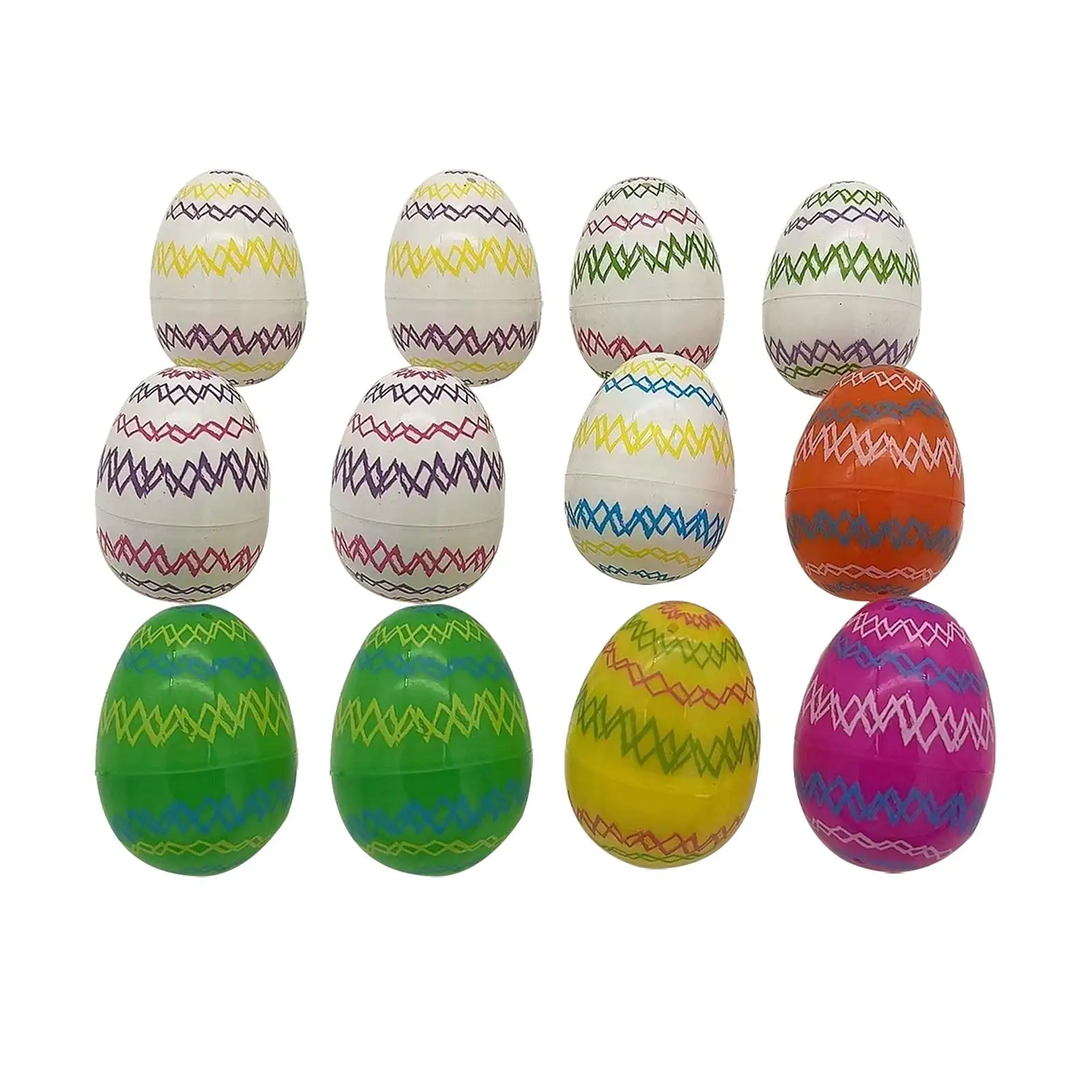 12Pcs Fillable Easter Eggs Bulk Kids Colorful Bright for Carnival DIY Crafts Filling Treats Classroom Prize Easter Party Favor