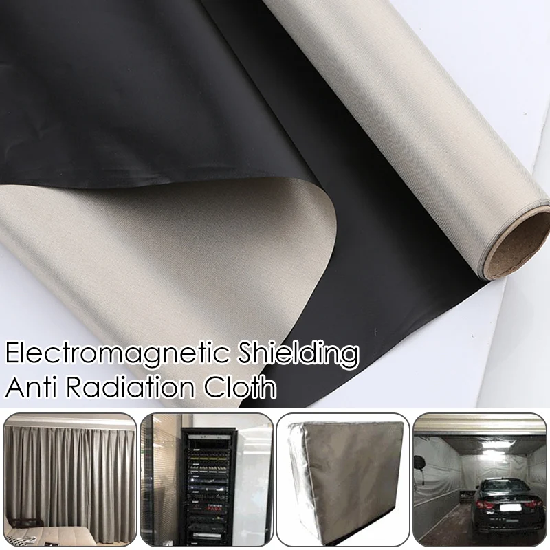 

Black Conductive Fabric RFID EMF EMI High Frequency Electromagnetic Shielding Fabric Waterproof Anti Radiation Protection Fabric