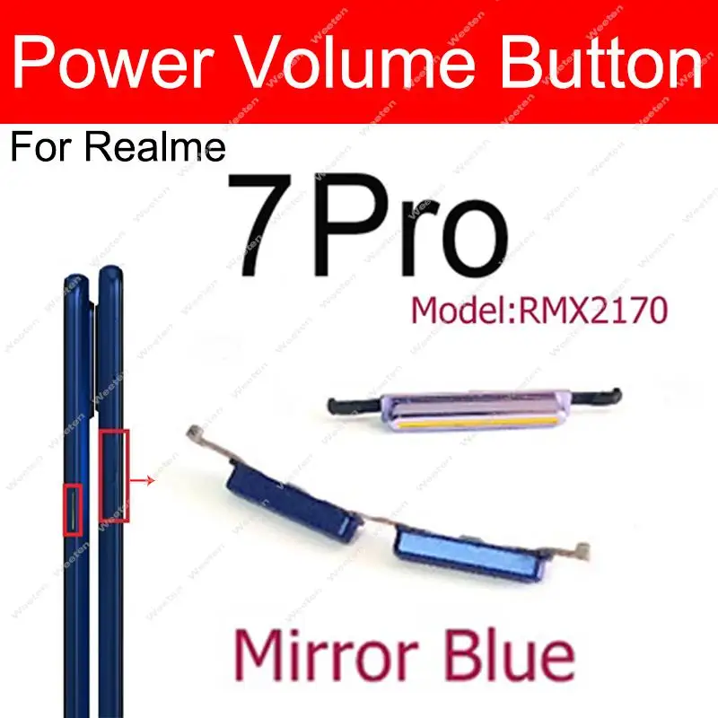 Side Power Volume Button For Realme 6 Pro 6i 6S 7i 7 Pro 4G 5G On OFF Power Volume Keys Switch Small Buttons Flex Cable Parts