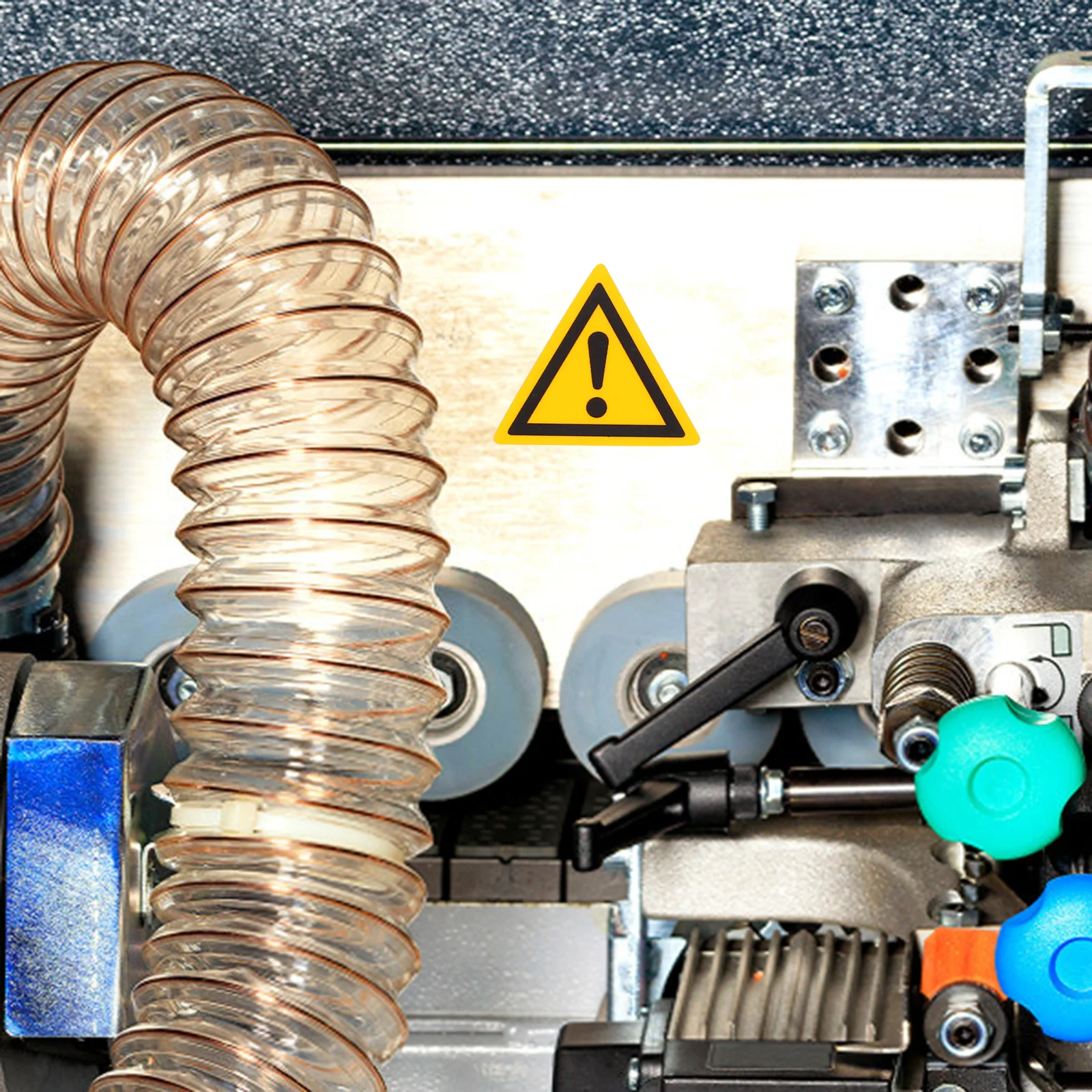 5 個の安全警告サインステッカー感嘆符三角形自己粘着防水危険警告デカール職場家庭用