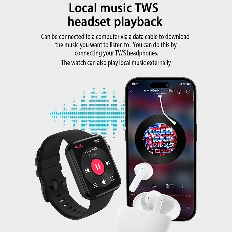 LIGE New 512MB Camera Smartwatch 1.91" HD Make Answer Call Video Sound Recording Sports Music Smart Watch For Android iOS 2025