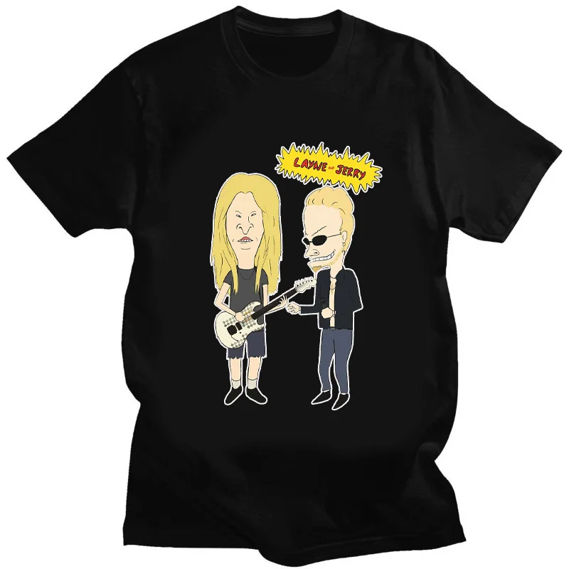 Beavis and Butthead Print Pulp Fiction Tshirt Men Humorous Funny T Shirt  Summer Fashion Short-sleev Creativity Comfort Tee Tops