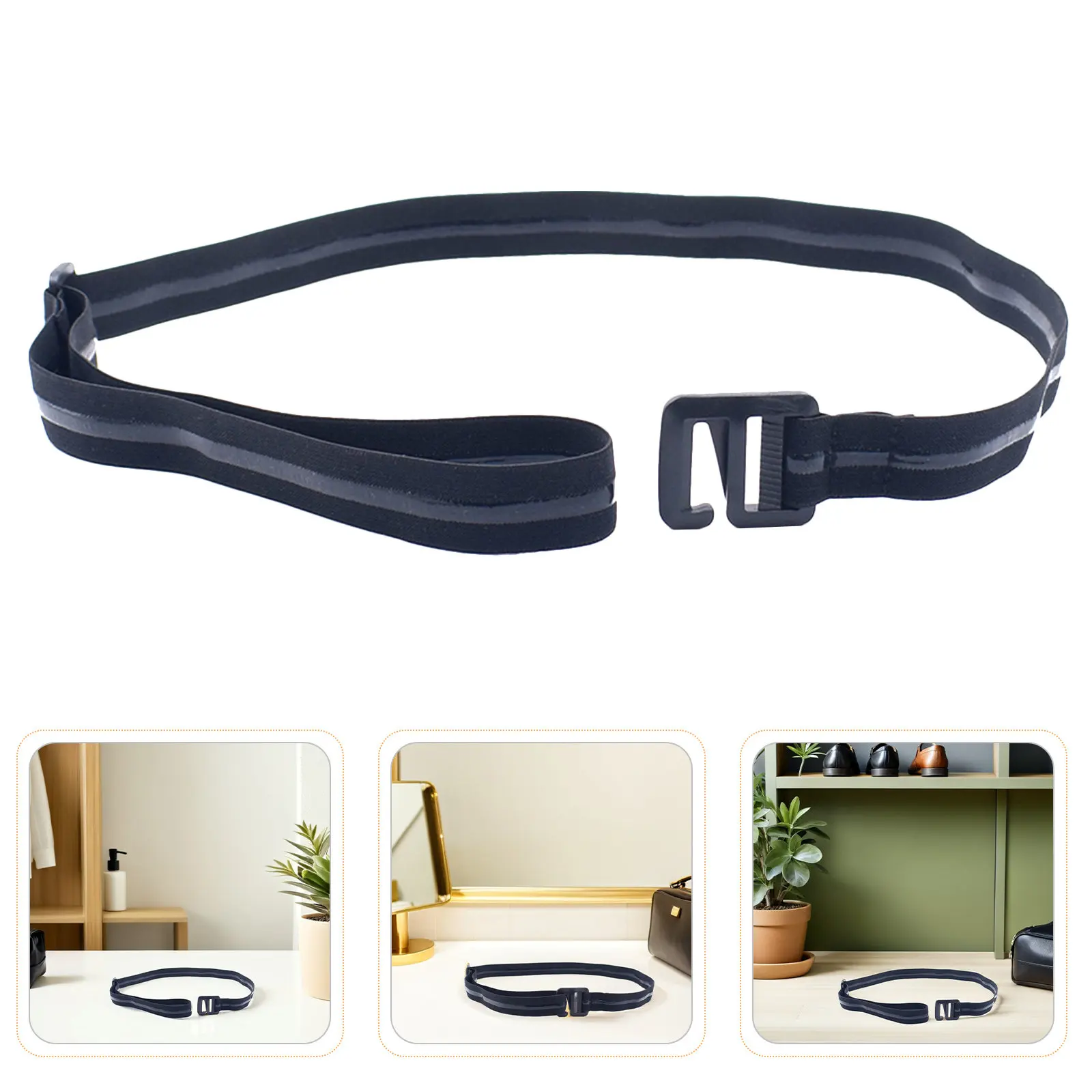 

2Pcs Anti-Slip Shirt Stay Adjustable Belt Stretch Waist Band Dress Shirt Stays for Men Women Uniform Formal Business Tuck Band
