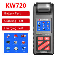 KONNWEI KW720 6V 12V 24V Battery Tester Motorcycle Cars/Trucks Analyzer Charging Cranking Test Tools With Integrated Printer