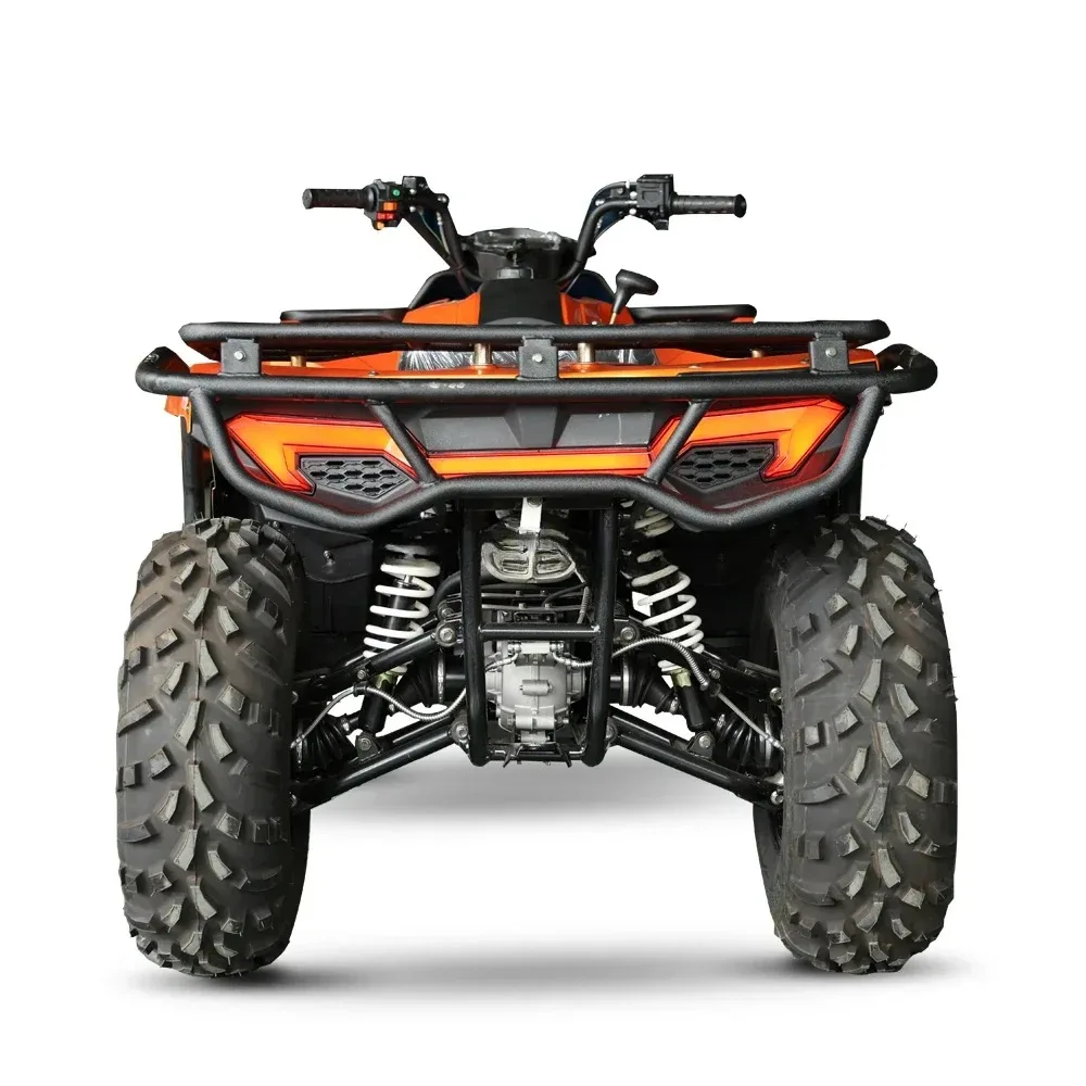 350CC 4-Stroke Gas Powered ATV, 4WD Quad Bike for Adults, Electric Start with Shaft Drive, Big Size Double Seat Off-Road Vehicle
