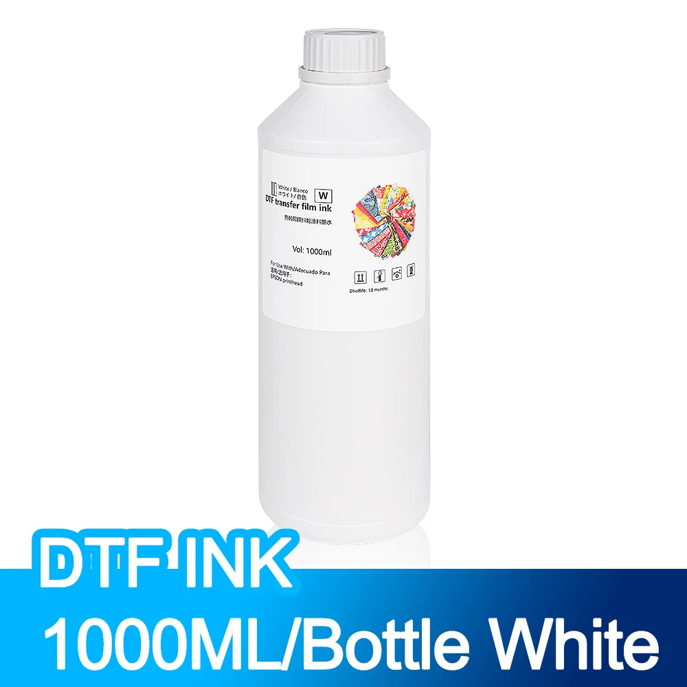 

1000ML/Bottle DTF Transfer Ink T-SHIRT Printing White DTF Ink For EPSON XP-15000 L805 L1800 R1390 XP600 i3200 4720 DTF Printer