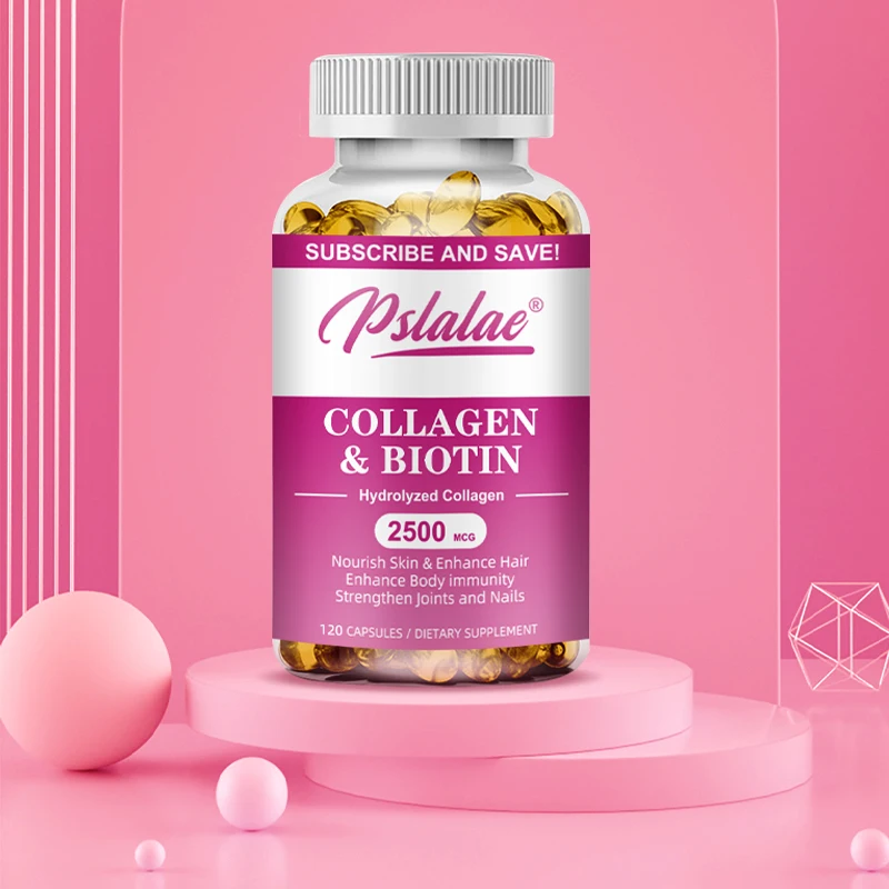 

Collagen & Biotin Capsules - Antioxidant, Support Joint, Hair, Nails, Skin Care Health, Promote Calcium Absorption