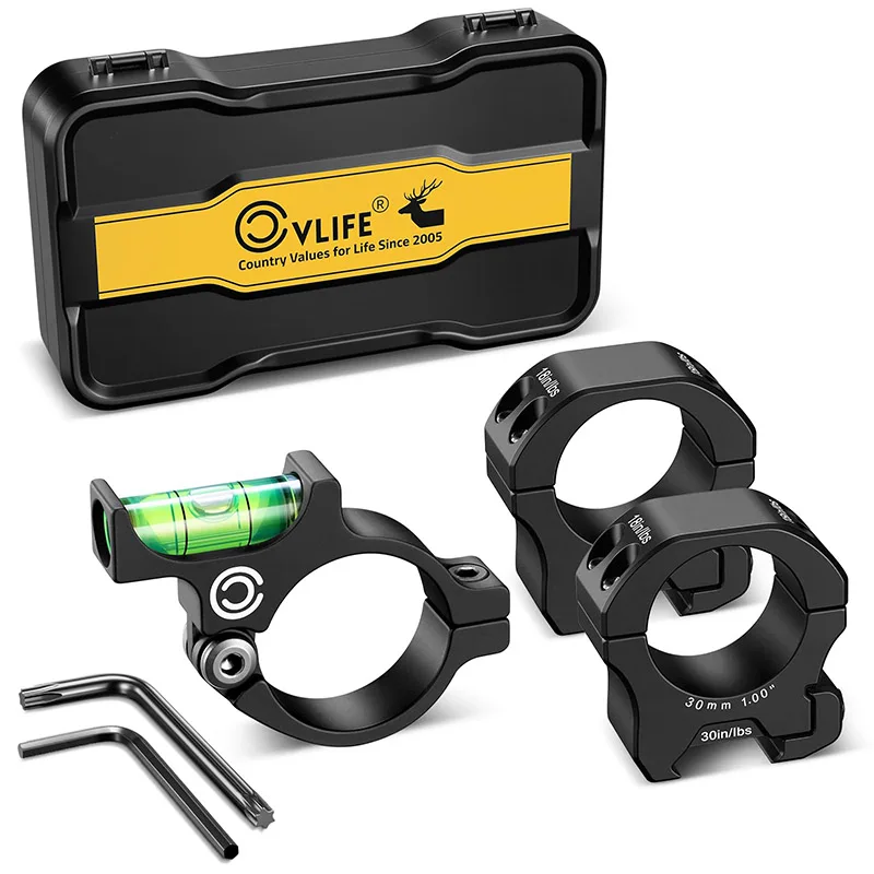 CVLIFE Optics Scope Ring Mount Leveling Kit for 30mm Scope Tubes, Anti-cant Scope Bubble Level Leveling Kit for Picatinny