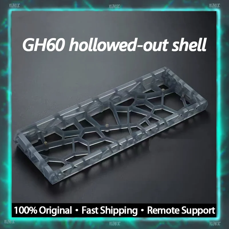 

GH60 Frosted Transparent Hollow Case Compatible with Holy60 Wooting60 Mad60 60% Custom Keyboard High Hardness High Light Transmi
