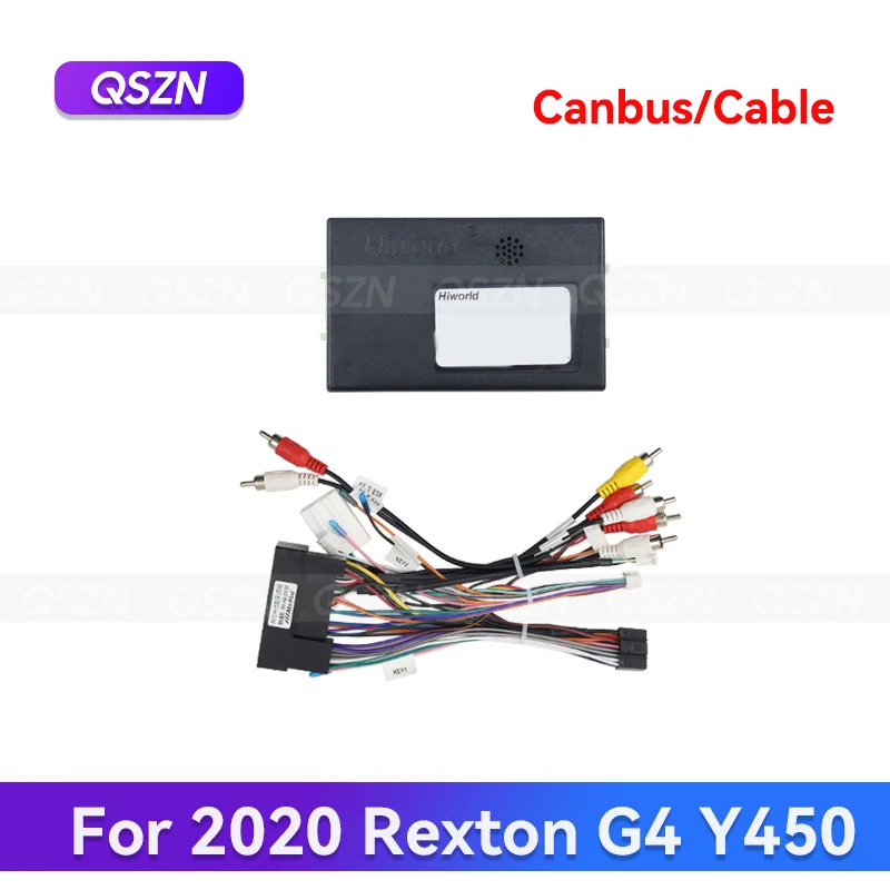 

QSZN Автомобильный радиоприемник Canbus Box адаптер для кабеля питания Rexton G4 Y450 2020