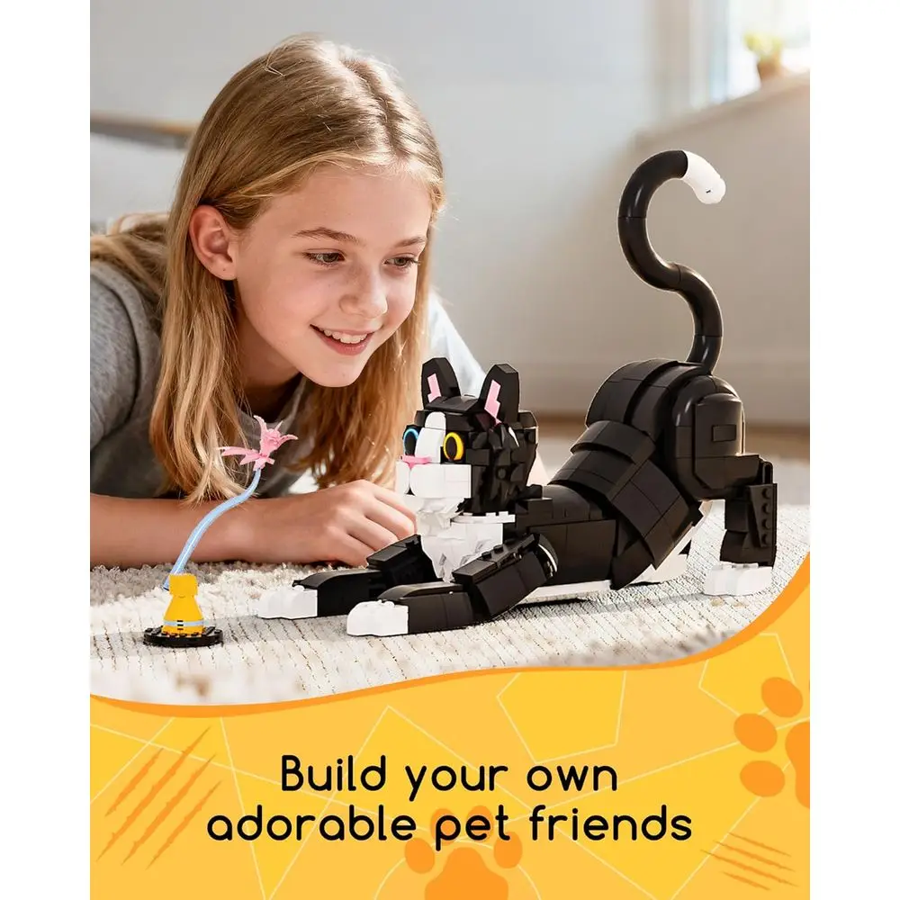 3-in-1-Tier-Smoking-Bauset: Zusammenbauen in Katze, Hund oder Kaninchen – Lernspielzeug für Kinder ab 6 Jahren