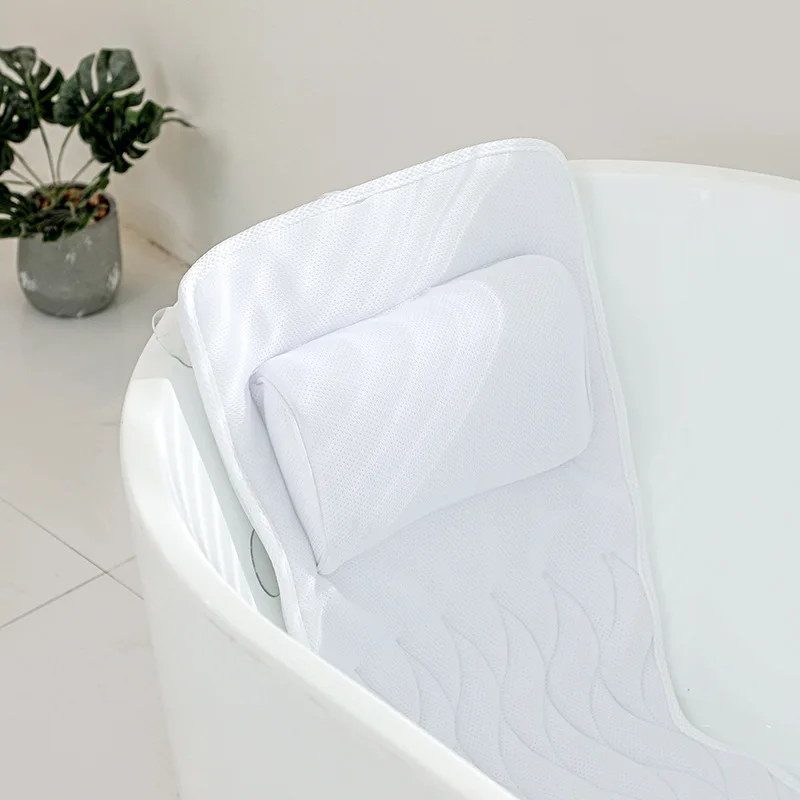 Bathroom bathtub cushion hotel bathtub cushion bathroom lying pillow soaking pillow with hook suction cup bathtub cushion