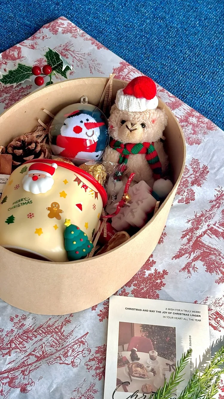 Christmas Gift Box Includes Christmas Socks And Christmas Dolls Christmas Surprise Aromatherapy Gifts