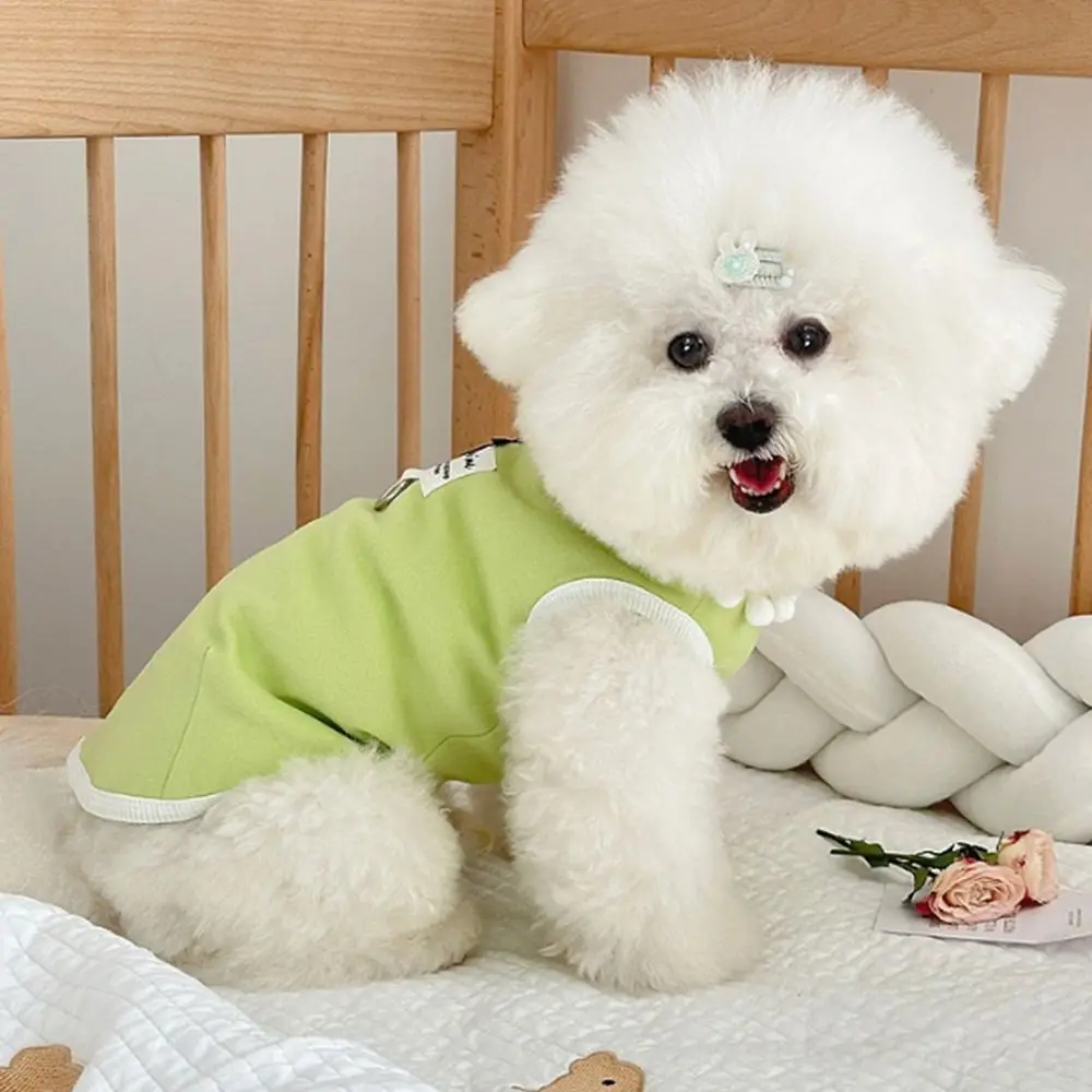 Ins Style mignon été gilet pour animaux de compagnie respirant doux chien haut sans manches Polyester animal de compagnie débardeur été