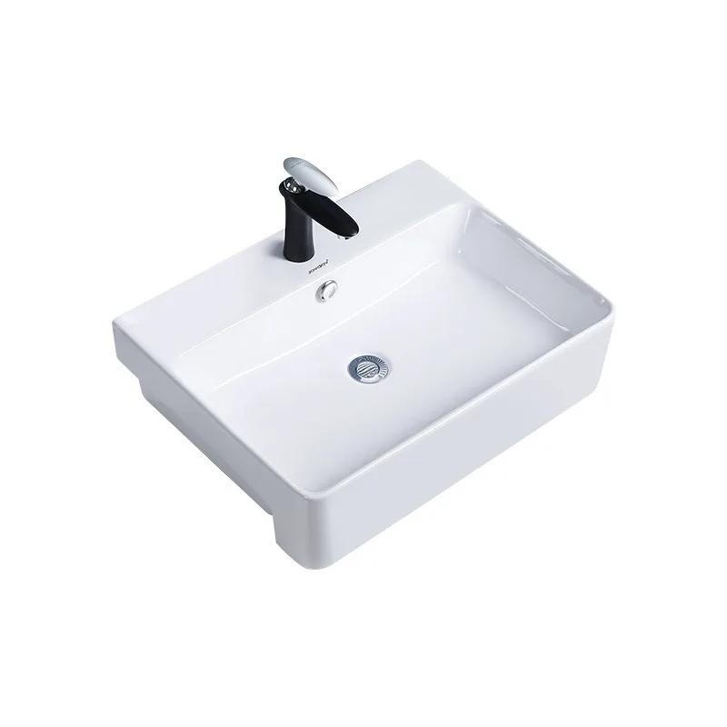 Semi-embedded washbasin Ceramic washbasin Inlaid basin Buried
