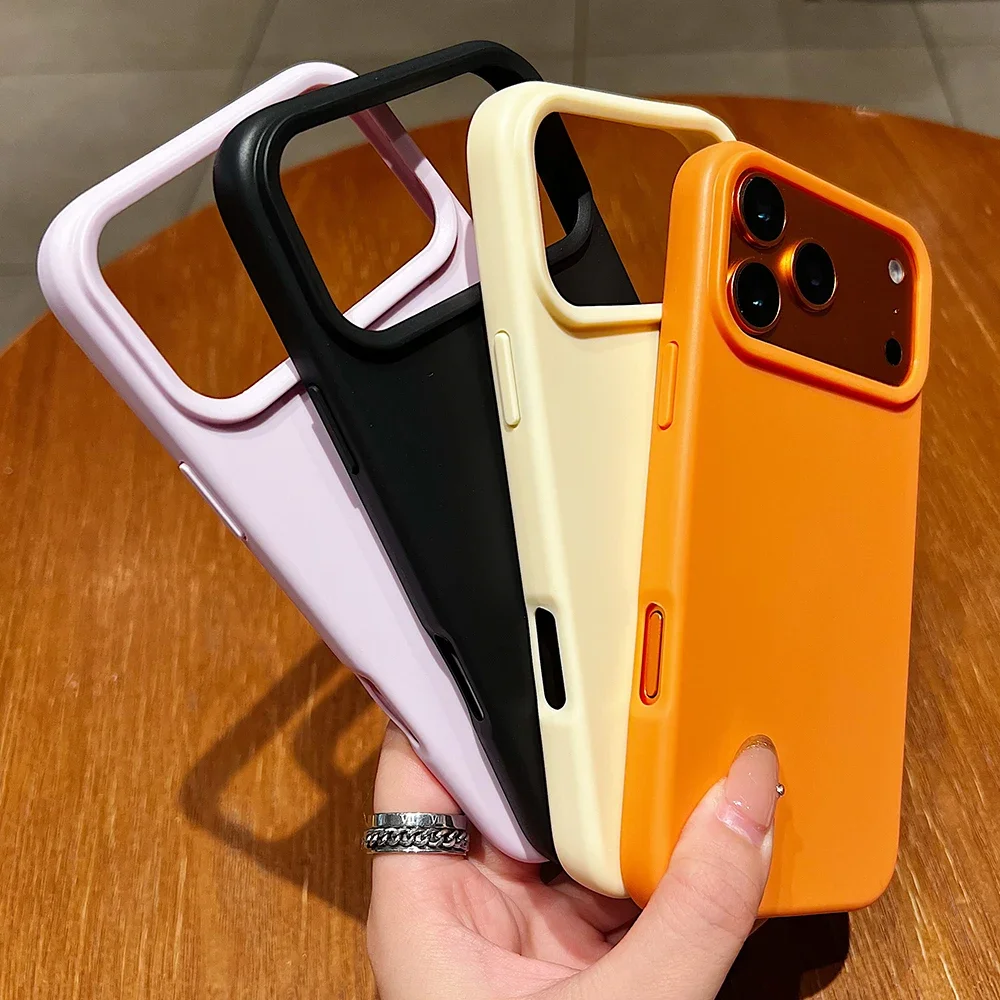 Matte Weiche Bonbonfarbene Handyhülle für iPhone 18 17 Air 16 15 14 13 12 11 Pro Max Plus Silikon Stoßfester Schutz Solide Hülle – Detail 3