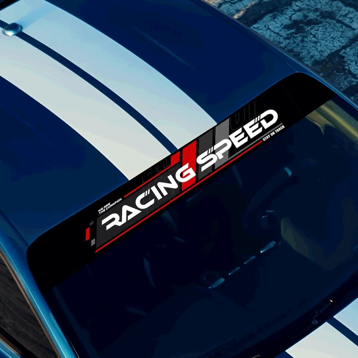 1개입 '레이싱 스피드' 자동차 앞유리 데칼, 눈길을 끄는 자동차 개조 스티커