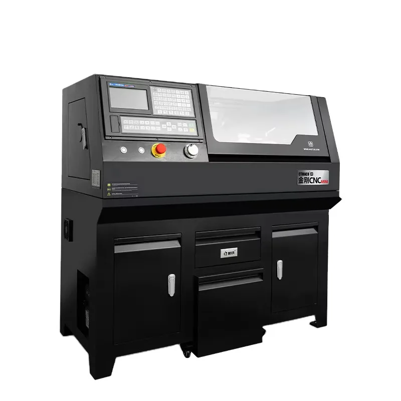 Ctcnc21c مخرطة CNC صغيرة تحول باستخدام الحاسب الآلي مع وحدة تحكم GSK Cnc210 للتدريب والتعليم
