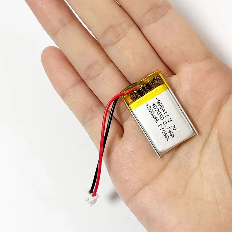 10x 3.7V 200mAh 402030 042030 Lithium Ion Polymer Battery for Bluetooth Headphone, Smart Bracelet, Webcam, MP3 Player Lipo Cell