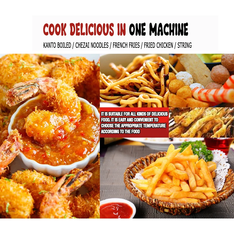 3000W Commercial Electric Deep Fryer 12L French Fries Frying Machine Fast-Heating Electric Chicken Fried