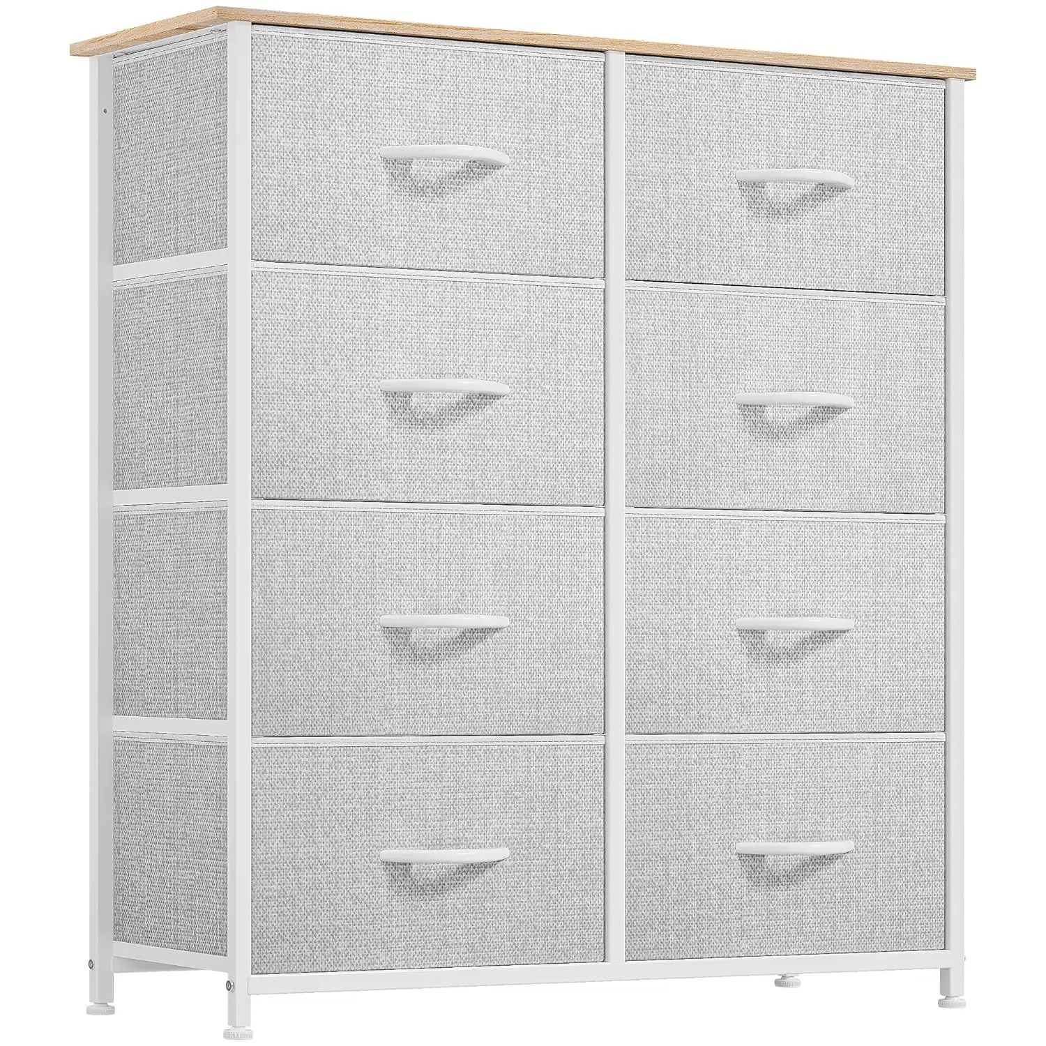 

8-Drawer Fabric Dresser with Storage Bins, Tall Organizer for Bedroom, Living Room, Hallway - Easy Assembly