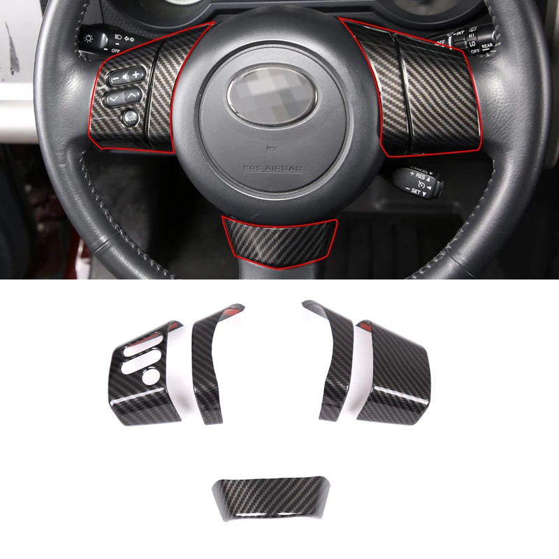 

Steering Wheel Button Trim Sticker Steering Wheel Frame Decoration Cover Car Gadgets For Toyota FJ Cruiser GSJ10 GSJ15 2007-2021