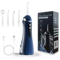 Convenient Flosser 3 Cleaning Modes IPX6 Waterproof Rechargeable Dental Cleaner 4 Nozzles High Pressure Dental Mouthwash