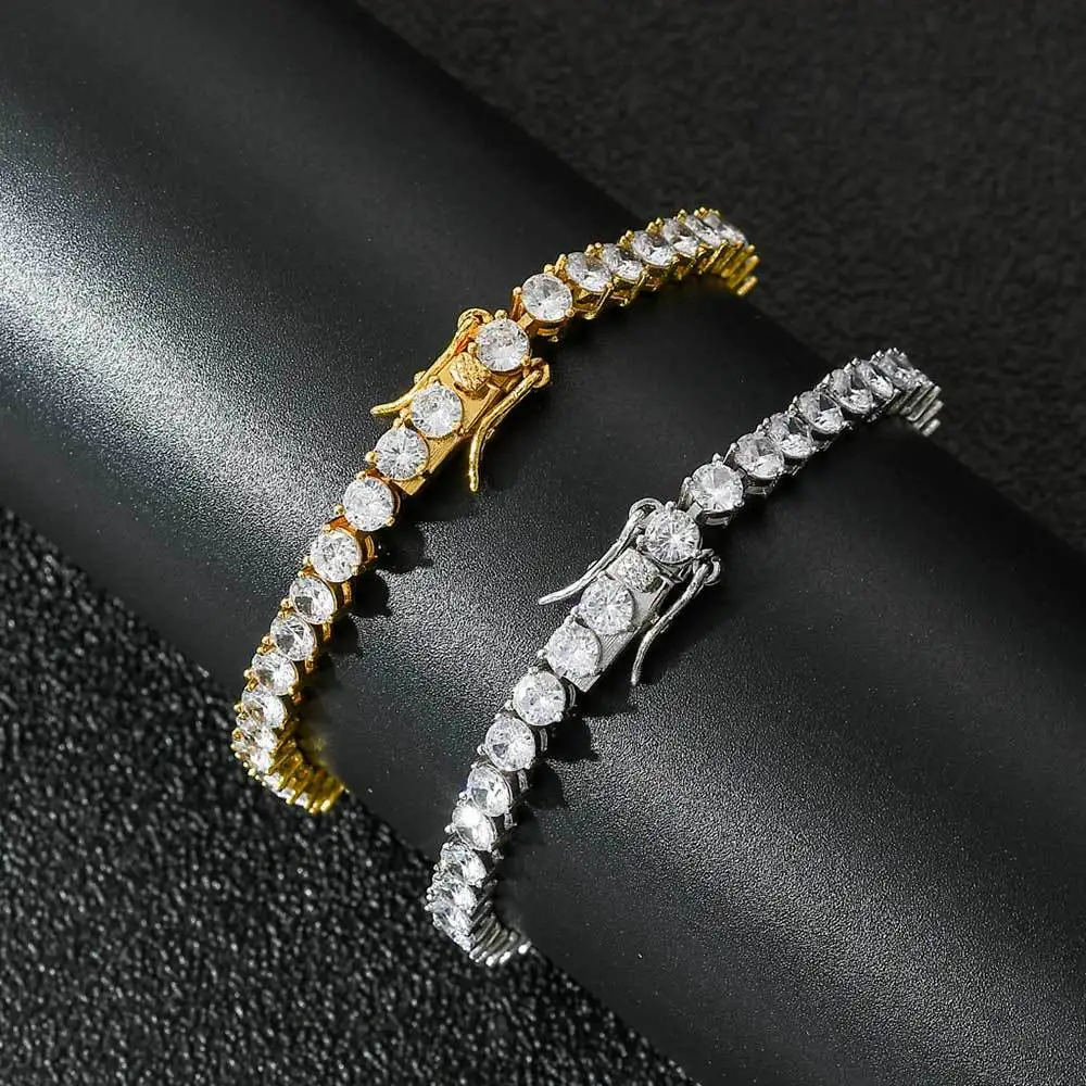 RAKOL Simple AAA+cubic Zirconia Bracelet For Women Shiny Luxurious Full Of Crystal Temperament Bracelet Party Jewelry Gift