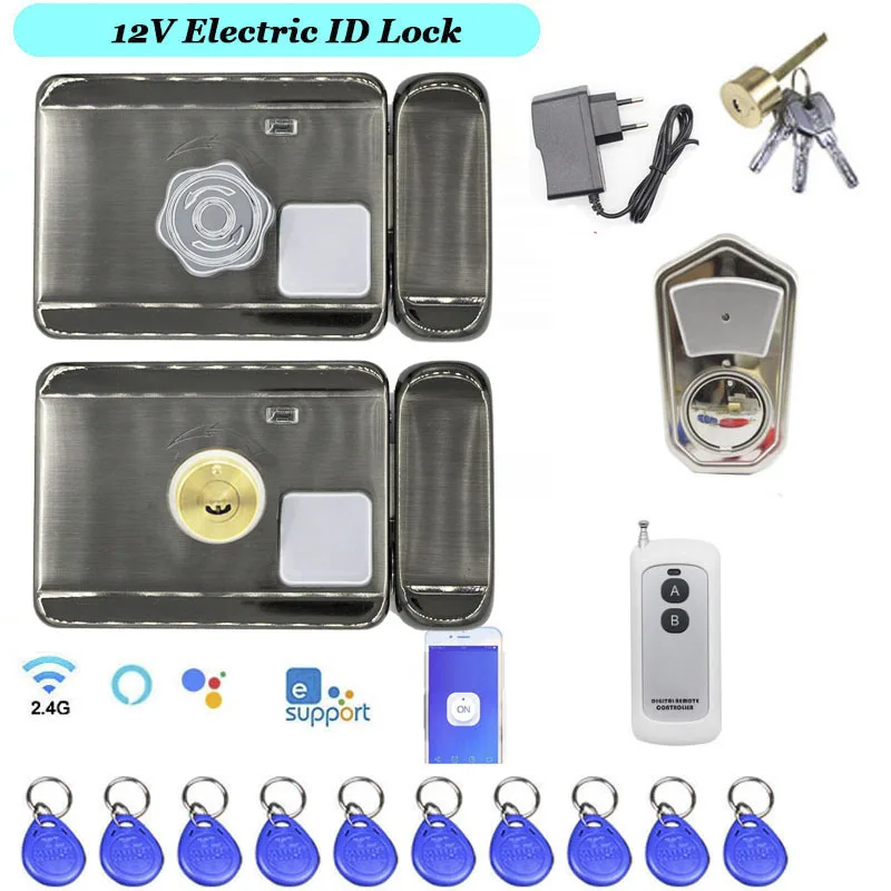 Intelligent Door Lock Video Intercom Compatible Electric Lock OR Wireless Remote Control ID Lock 125khz Wifi Access Control Lock