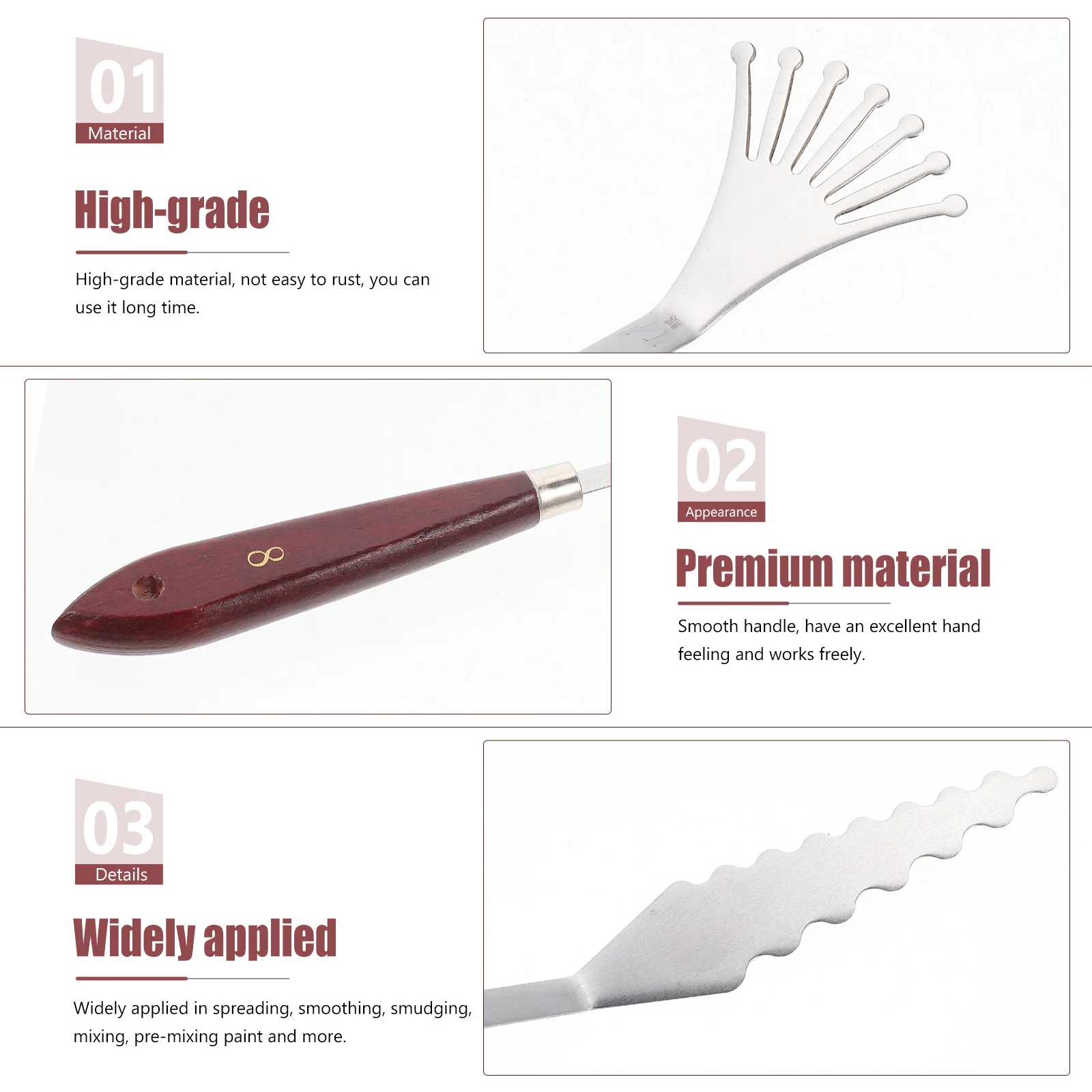 

1Set Oil Painting Scraper Acrylic Painting Tool Set High-Quality Mixing Knives for Ceramics Pottery Wall Decoration Art