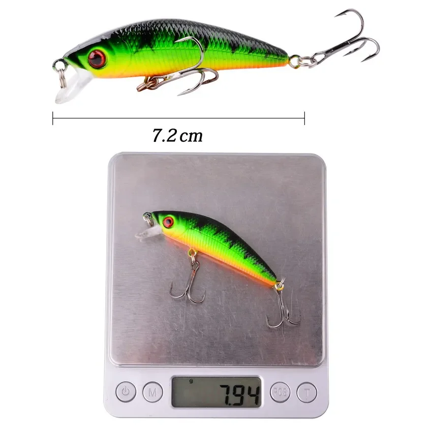 8g 7cm 1pcs Minnow Lure Fishing Tackle Fishing Kit Hard Bait Jig Wobbler Lures Plastic Lure Fish Feeder Fishing Lure