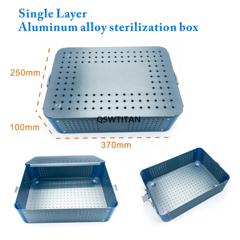 Aluminium Alloy sterilization tray box case extra big surgical instrument