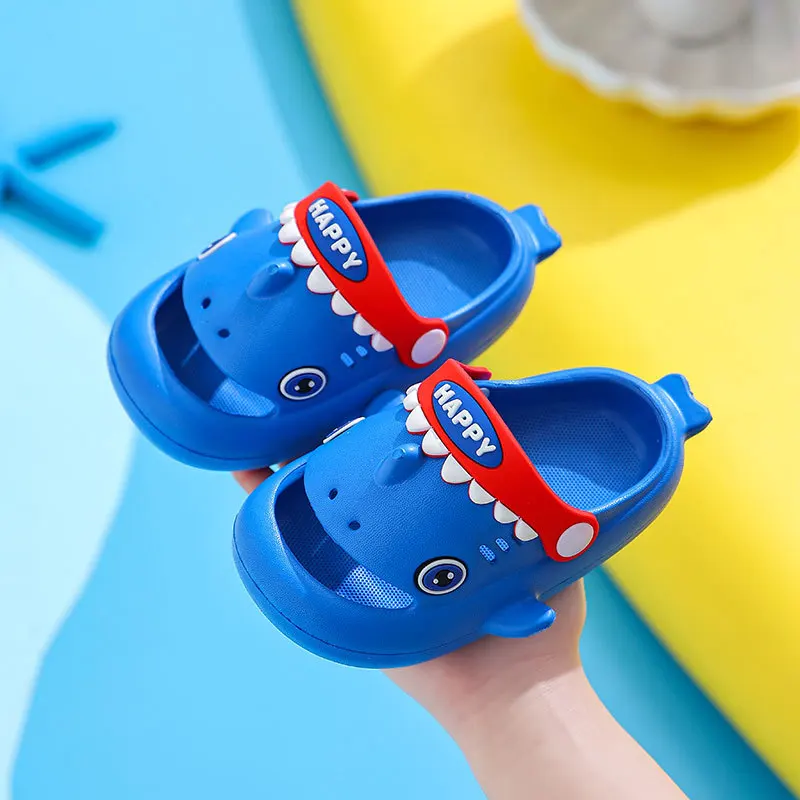 Summer Children Slippers Kids Sandals Thick Sole Eva Non-Slip Soft Bottom Non-Slip Baby Shoes Beach Slippers for Boys Girls