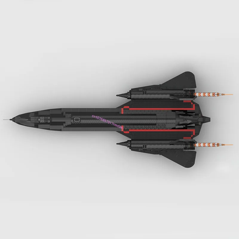 1800PCS WW2 Military MOC 1:38 Scale SR-71 Blackbird jet fighter model DIY creative ideas high-tech Toy Gift Fighter Plane Blocks