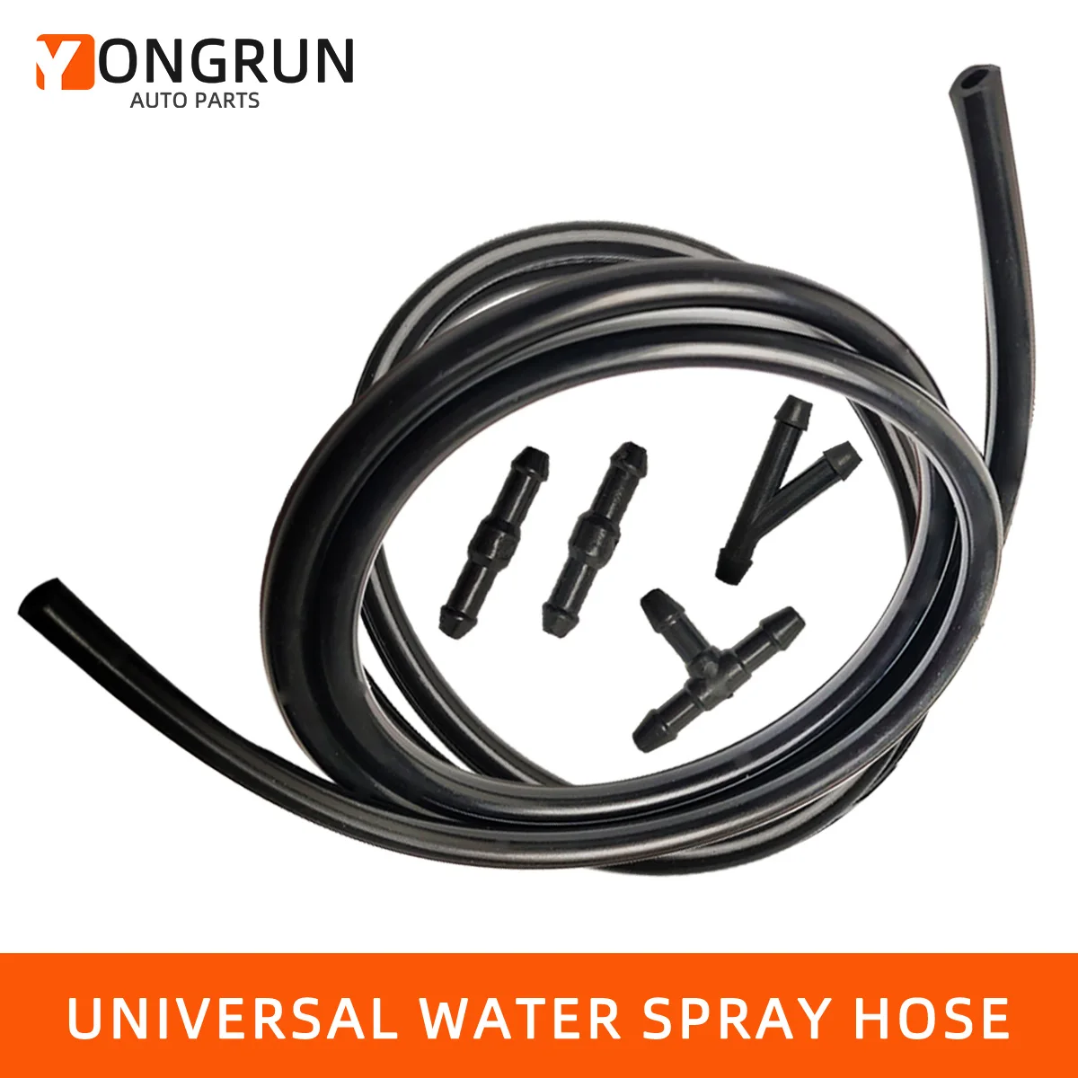 1/2/3/4m car spray nozzle connection pipe rubber spray pipe windshield washer black spray component set