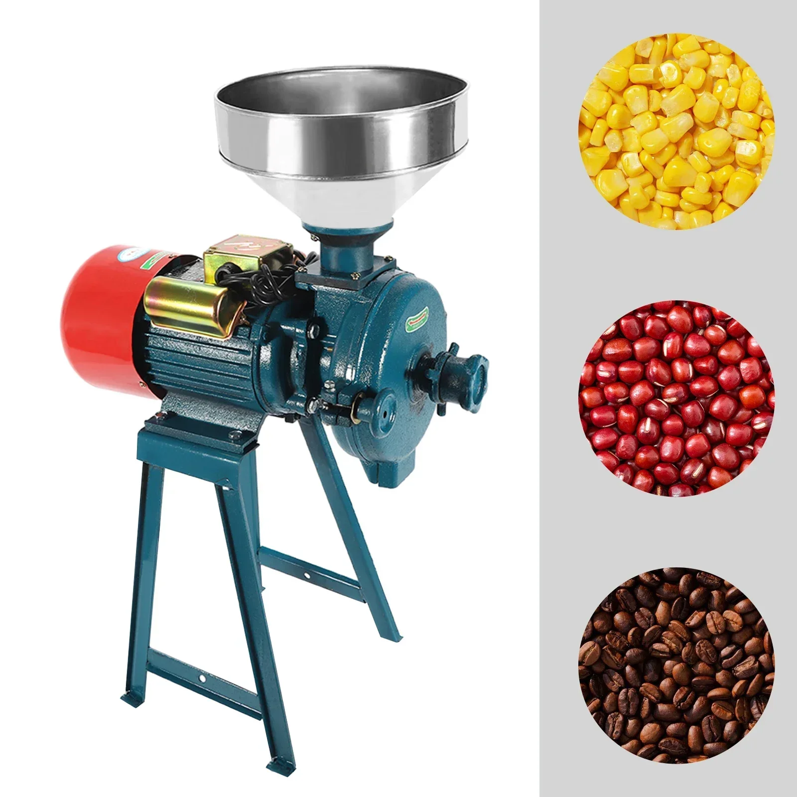 Grinder Machine Dry Electric Feed and Flour Mill Cereals Grinder Rice Corn Grain Coffee Wheat Grain Mill