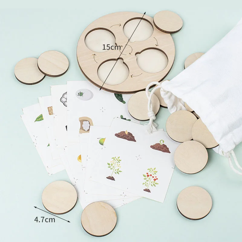 Life Cycle Board Montessori Kit Biology Science Education Toys For Kids Sensory Tray Animal Figure Life Cycle Sorting Wooden Toy