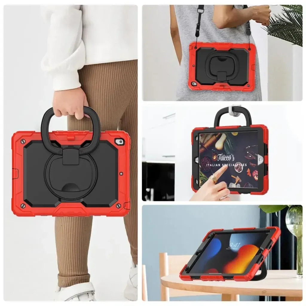 Pop 2025 New Kids Stand Case For IPad 11th A16 2025 Case 360 Rotation For IPad Pro Air7 13 11 M3 12.9 10 9 8 6 5 Th Shockproof C