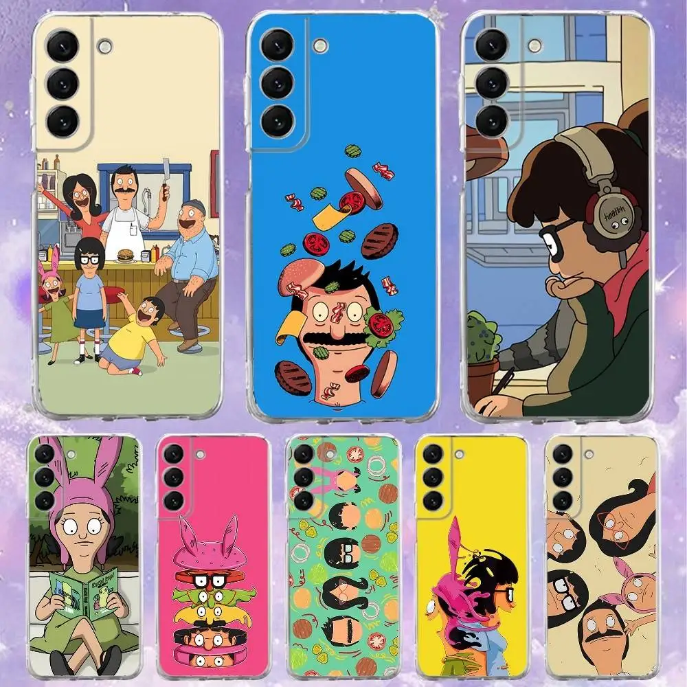 

Cartoon B-Bobs Burgers Phone Case For Samsung S30,25,24,23,21,22,20,10,5G,FE,lite,PIus,Ultra Transparent Cover