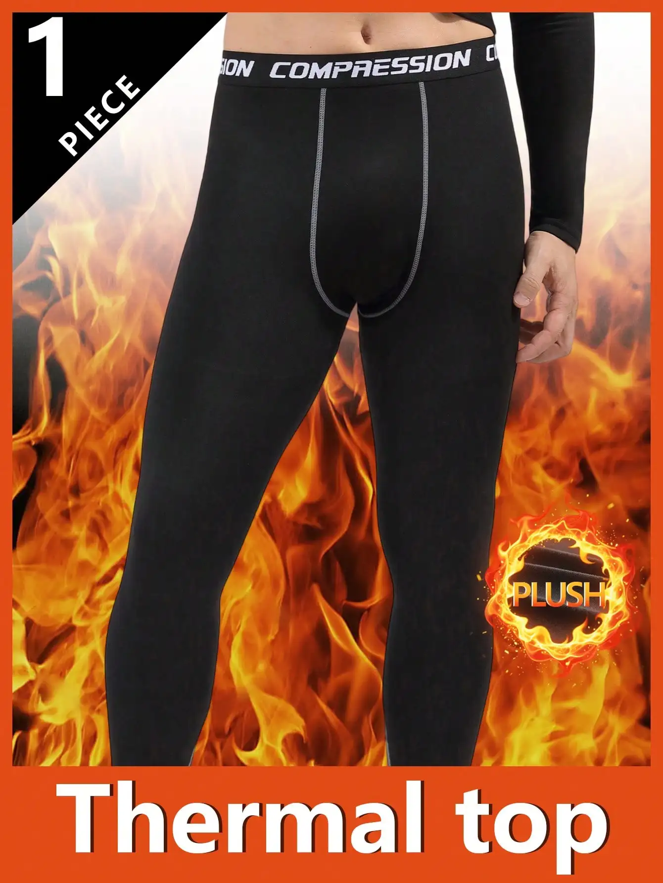 

Мужские черные термоштаны с плюшевой подкладкой для холодной погоды