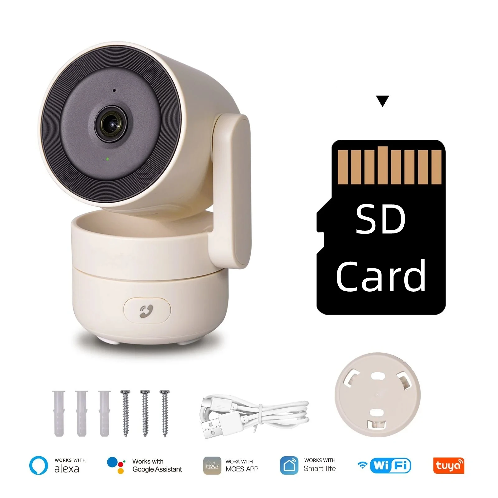 

4MP TUYA Baby Monitor 1080P 2.4G Infrared Night Vision Two-Way Voice Cloud Storage Indoor Outdoor Desktop Cam WiFi PTZ IP Camera